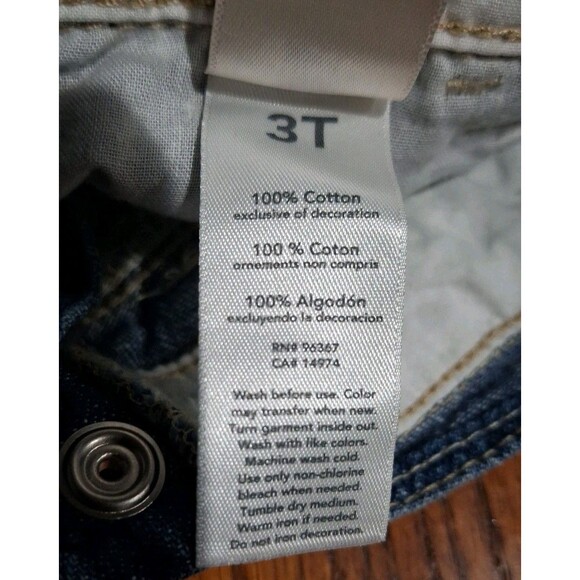 Oshkosh BGosh 3 T Vestbak Denim Overall Jumper Skirt Dress Girls Patchwork - Picture 10 of 13